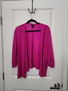 3/$25 Worthington Fuchsia Open-Front Women's Cardigan